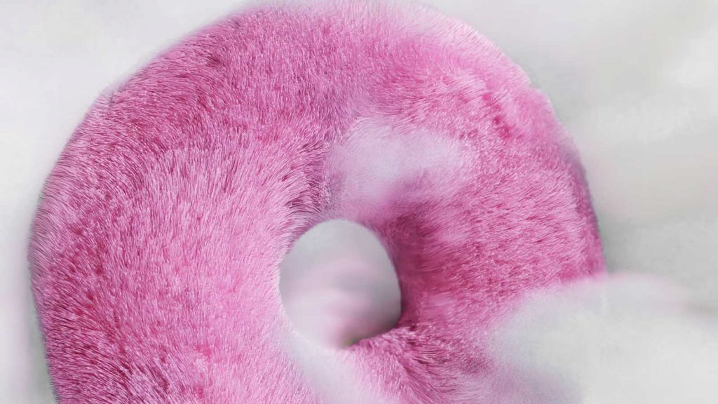 Pink Decorative Pillow in Round Shape