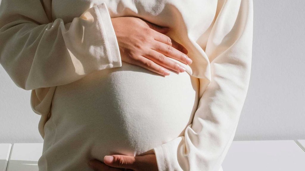 Pregnant Woman without Maternity Pillows
